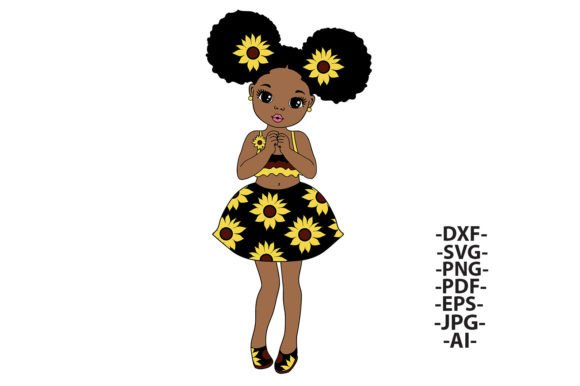Download Afro Girl Svg, Sunflower Shirt, Cute Svg - Flower Collection