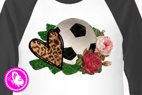 Download Soccer Heart Flowers Sublimate Transfers - Flower Collection