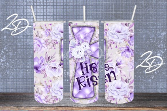 Download He is Risen Cross Tumbler Design Wrap - Tumbler design Collection