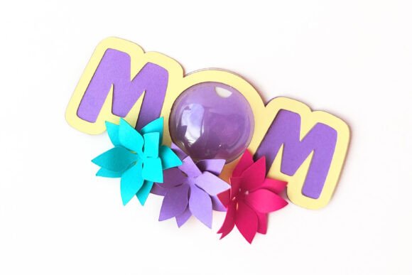 Download Mom 3D Flowers Candy Dome Holder SVG - Flower Collection