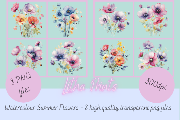 Download Watercolour Summer Flowers 2 - Flower Collection