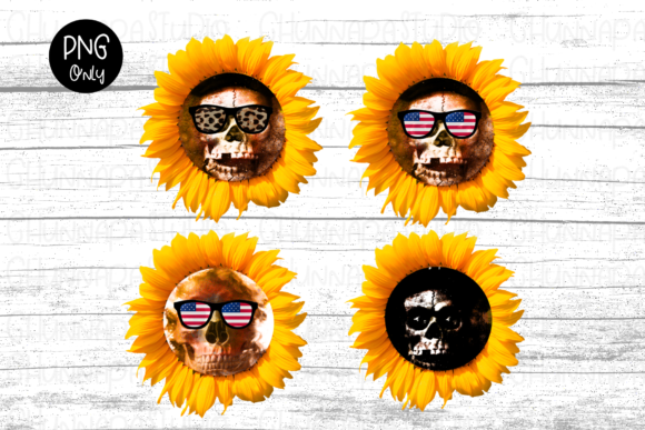 Download Mom Life Skull Sunflower Sublimation PNG - Flower Collection