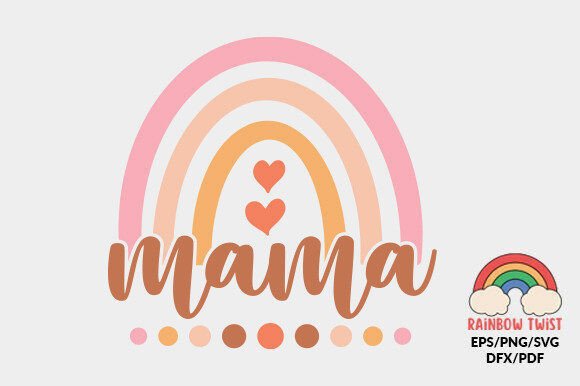 Download Mama Boho Rainbow PNG SVG Design - Rainbow png Collection
