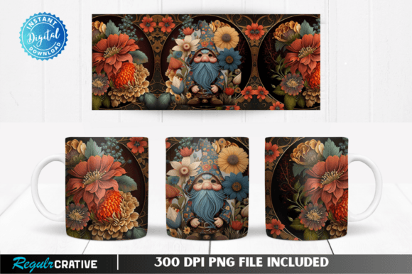 Download Boho Gnome  Boho Flower  Mug - Flower Collection