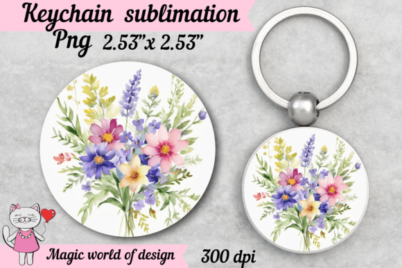 Download Wildflowers Sublimation Printing Round - Flower Collection