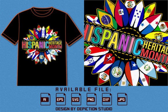 Download Hispanic Heritage Month Sunflower Shirt - Flower Collection