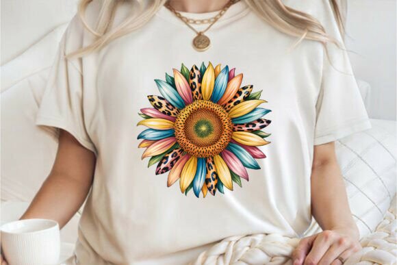 Download Leopard Print Western Sunflower Boho PNG - Flower Collection