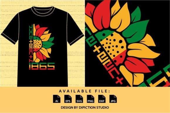 Download Juneteenth 1865 Sunflower Shirt SVG - Flower Collection