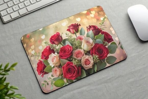 Download Rose Flower Mouse Pad PNG Sublimation - Flower Collection