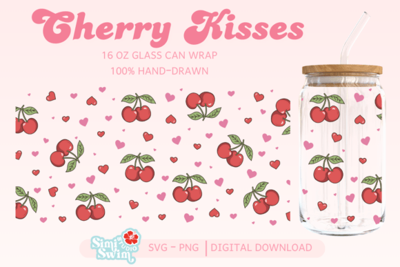 Download Cherry Kisses Libbey Tumbler Design - Tumbler design Collection