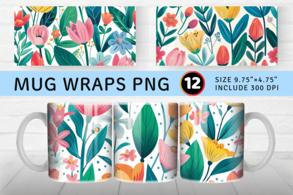 Download Spring Flower Mug Wrap Sublimation - Flower Collection