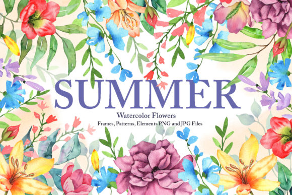 Download Watercolor Summer Flowers Collection - Flower Collection