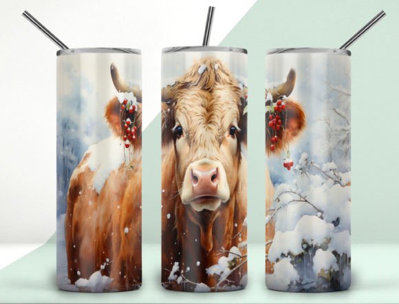 Download Highland Cows Christmas Tumbler Design - Tumbler design Collection