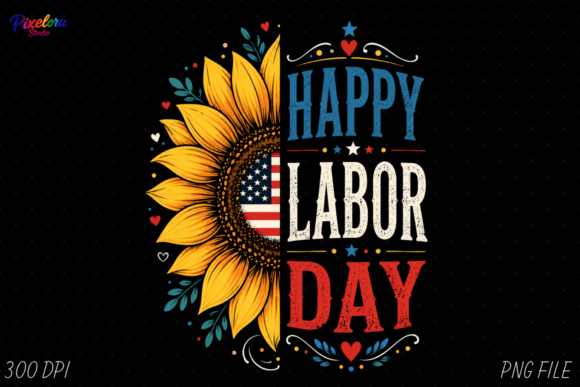 Download Happy Labor Day Sunflower Shirt PNG - Flower Collection