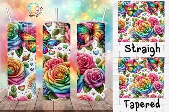 Download Rainbow Watercolor Roses Pride Tumbler - Pride tumbler Collection