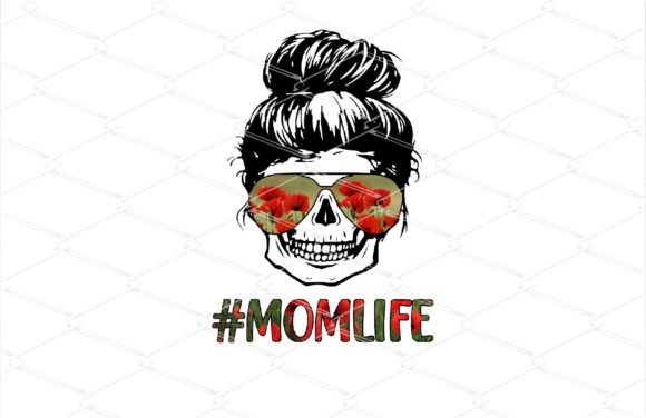 Download Mom Life Skull Poppy Flower Sunglasses - Flower Collection