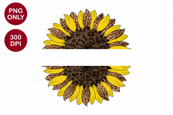 Download Split Sunflower Sublimation Designs - Flower Collection