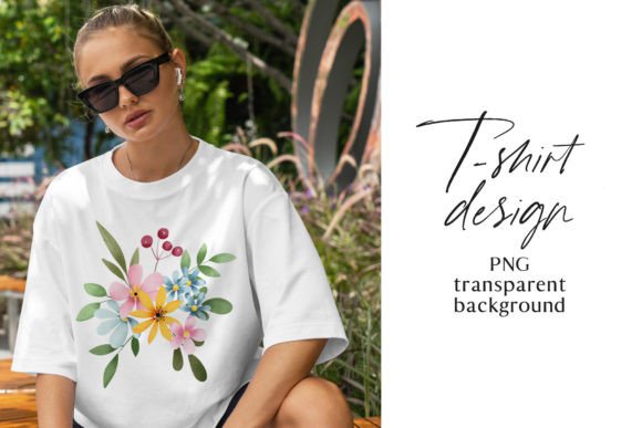 Download Sublimation T-shirt Design with Flowers. - Flower Collection