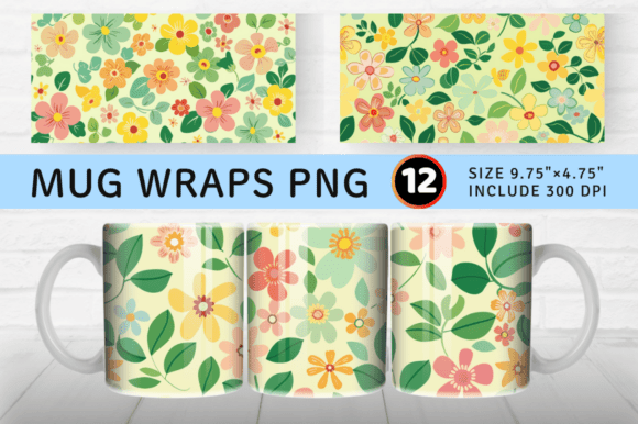 Download Spring Flower Mug Wrap Sublimation - Flower Collection
