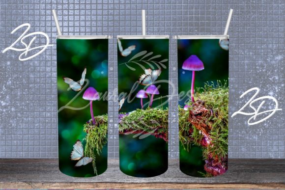 Download Mushrooms Tumbler Design Wrap - Tumbler design Collection
