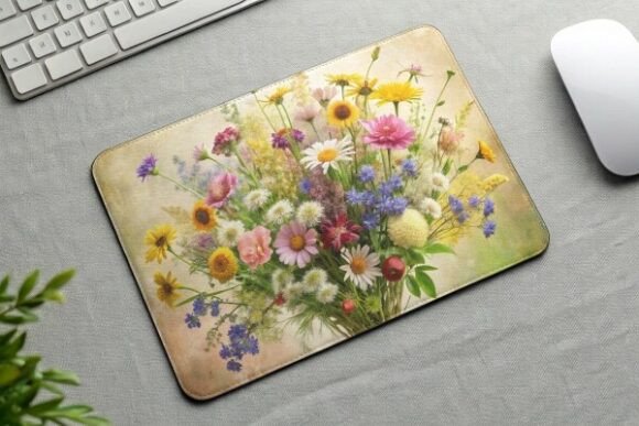 Download Wildflower Bouquet Mouse Pad PNG Design - Flower Collection