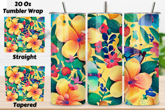 Download 3D Flower Sublimation Tumbler | Seamless - Flower Collection