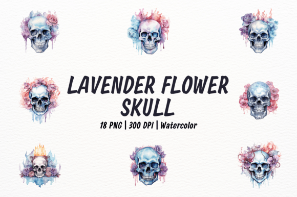 Download Lavender Blush Skull with Fire Flower - Flower Collection