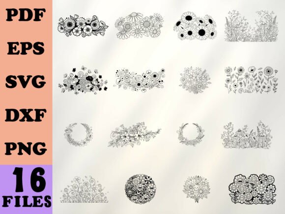 Download Summer Flowers SVG Bundle - Flower Collection