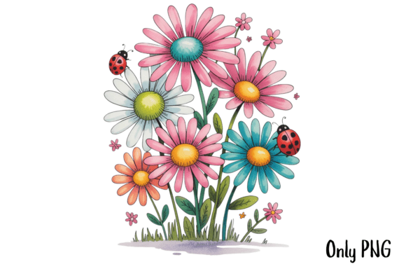 Download Whimsical Summer Flowers Clipart - Flower Collection