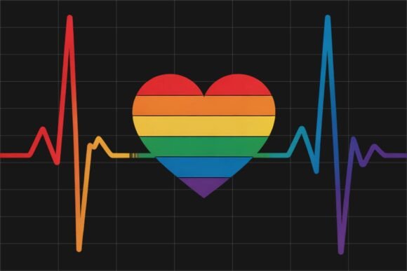 Download Heartbeat LGBTQ Gay Pride Rainbow PNG - Rainbow png Collection