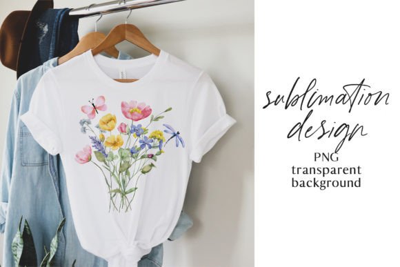 Download Sublimation T-shirt Design with Flowers. - Flower Collection