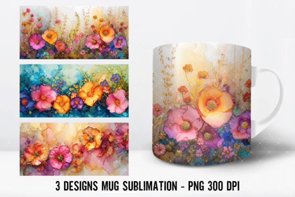 Download Wild Flowers Alcohol Mug Wrap Designs - Flower Collection