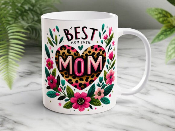 Download Best Mom Ever Boho Flower Mug Png Design - Flower Collection